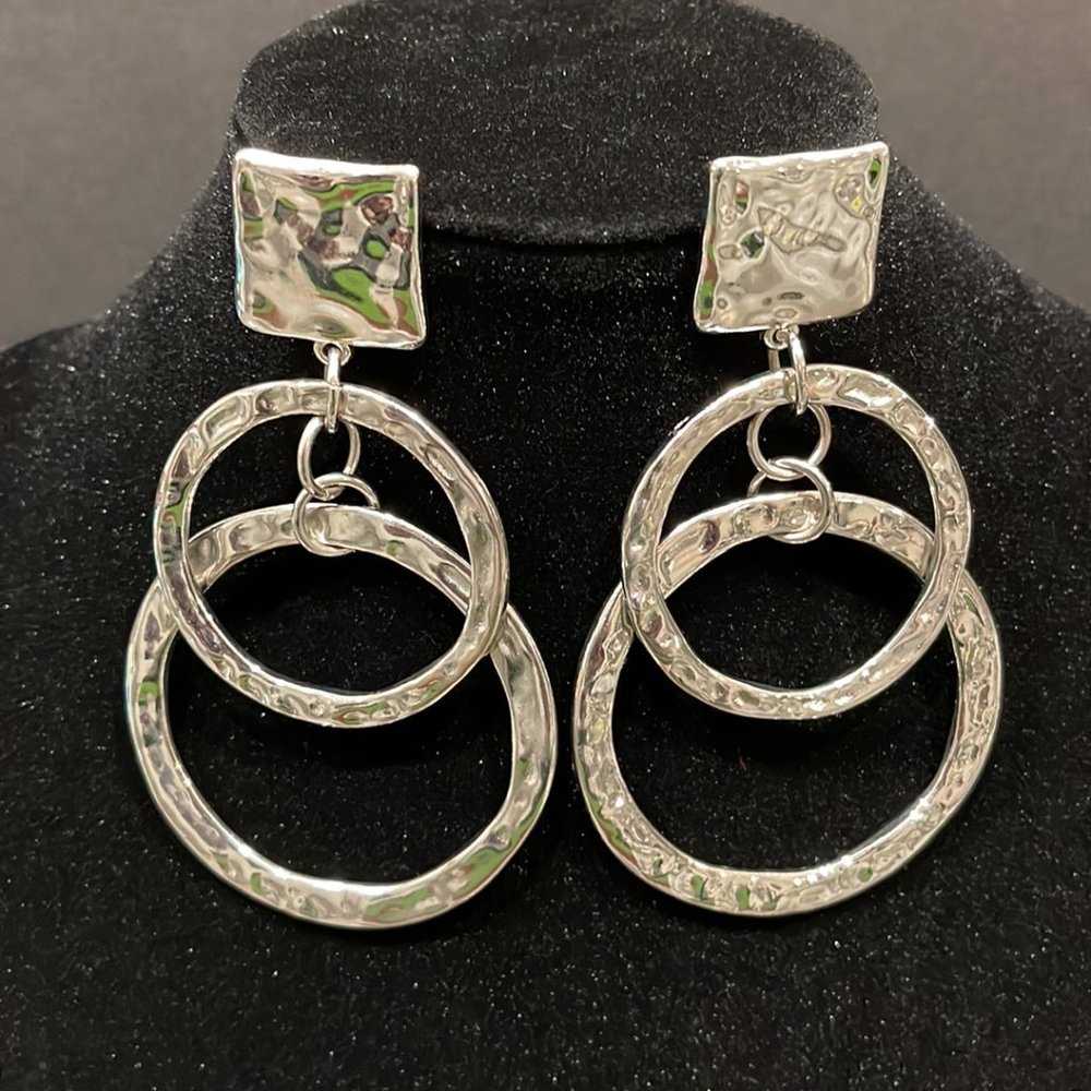 Long Loop Drop Earrings - Picture 2 of 3